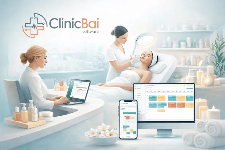 Interfaz de ClinicBai: Software para centros de estética garantizado para la Ley Antifraude y sistema VeriFactu.