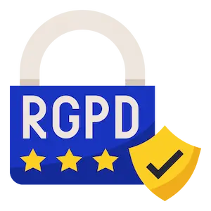Sello de cumplimiento RGPD para software de gestión de centros médicos en España.