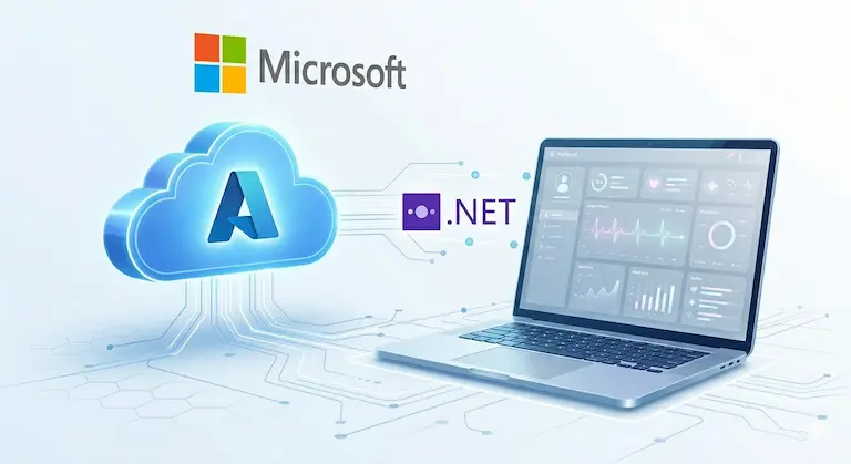 Representación de la red global de Microsoft Azure alojando los servicios de ClinicBai en la región Spain Central para alta disponibilidad.